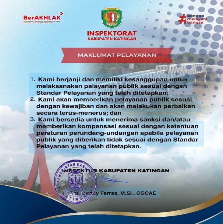 MAKLUMAT PELAYANAN INSPEKTORAT KABUPATEN KATINGAN